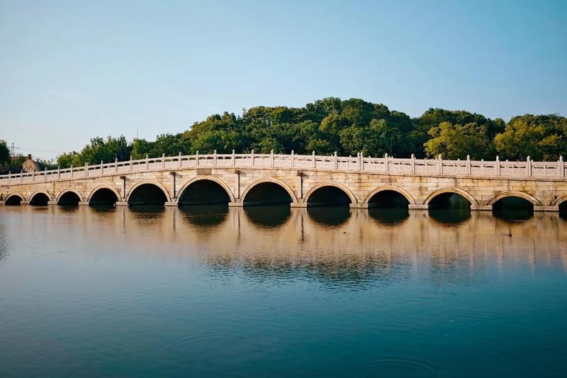Photo of a classical garden and water-town scene in the Jiading district
