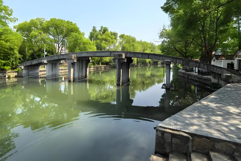 Wetland and open water in the Liangzhu area northwest of Hangzhou